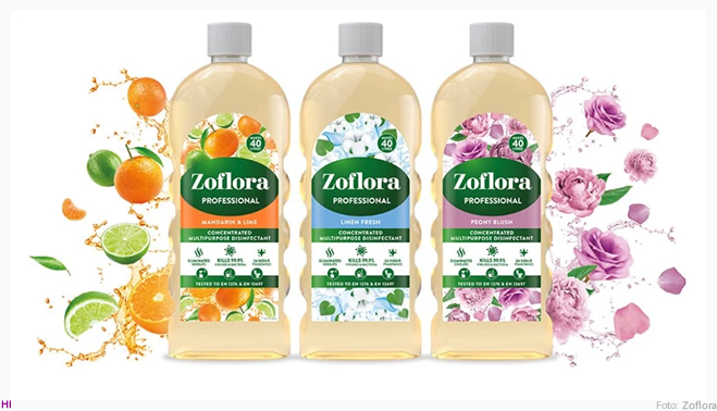 Zoflora lança desinfetante multiuso concentrado profissional no Reino Unido