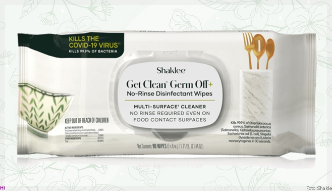 Shaklee oferece limpador multiuso e wipes desinfetantes mais seguros